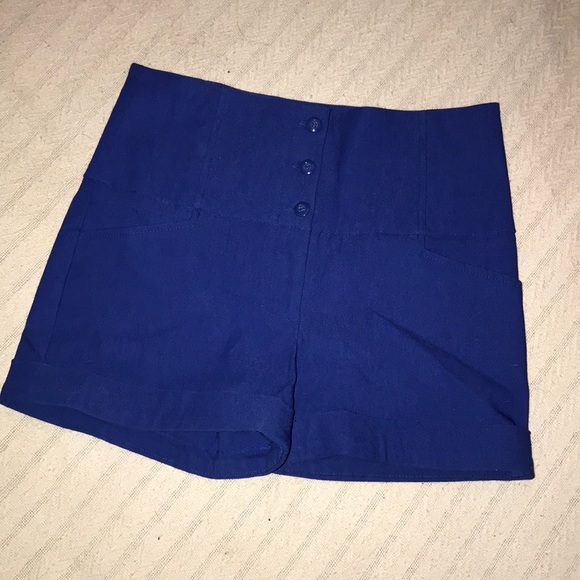 Pants - 💙💙blue high waisted shorts💙💙